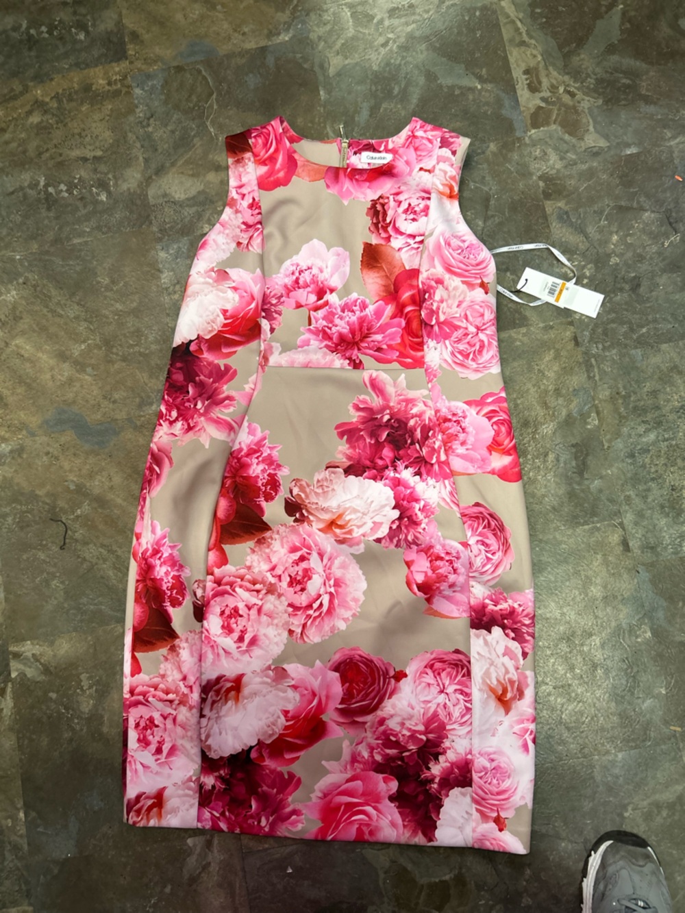 Calvin Klein FLORAL Scuba Dress - Large 40 Bust Har2 PRICE IS FIRM